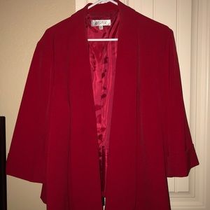 Red Plus size blazer